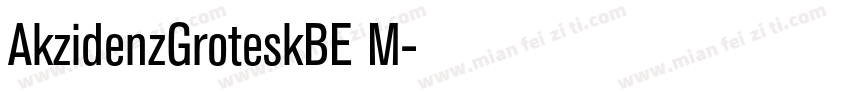 AkzidenzGroteskBE M字体转换